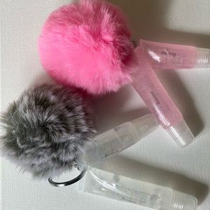 All natural lipgloss keychain set